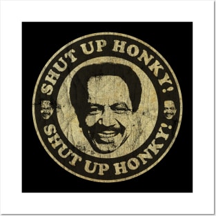 VINTAGE SHUT UP HONKY SMILE WHITE Posters and Art